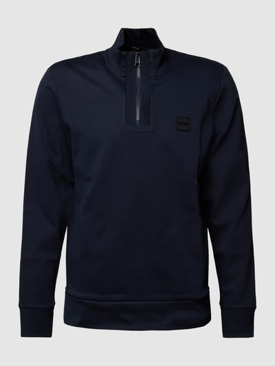 BOSS Sweatshirt mit Stehkragen Modell 'Sidney' Marine 1