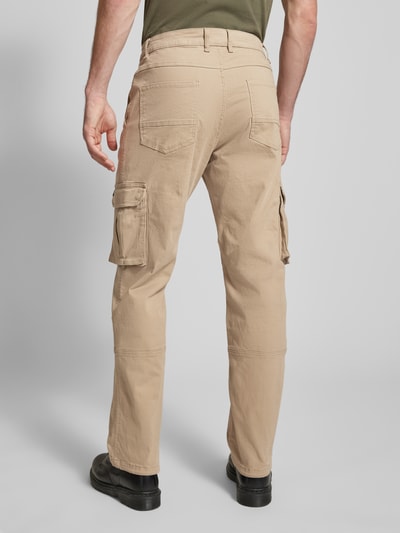 REVIEW Spodnie cargo z paskami Essentials Beżowy 5