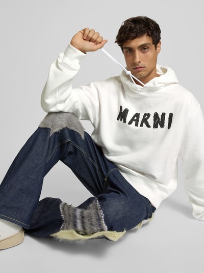 Marni Oversized Hoodie aus reiner Baumwolle Weiss 3