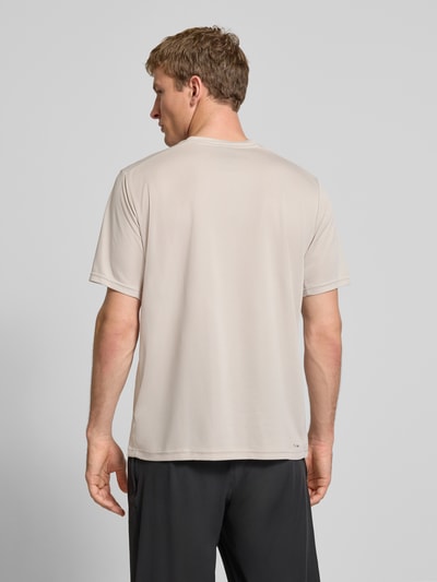 adidas Training Funktionsshirt mit Logo und Rundhalsausschnitt Beige 5
