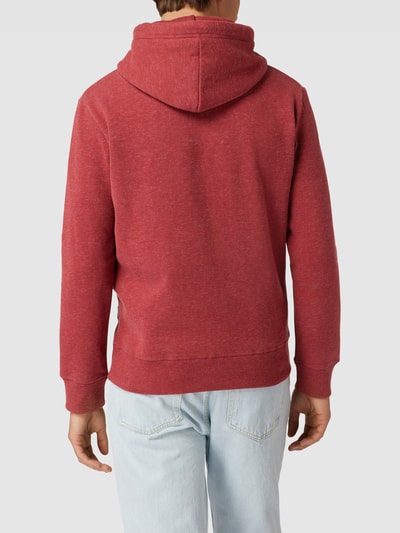 Superdry Hoodie met logostitching Rood gemêleerd - 5