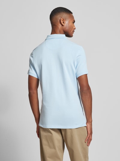 Barbour Slim Fit Poloshirt mit Label-Stitching Bleu Melange 5