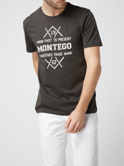 Montego T-Shirt mit großem Logo-Print Dunkelgrau 4