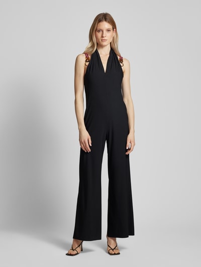 Sportalm Jumpsuit met halter en elastische bandjes Zwart - 4