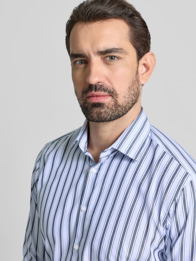 Jake*s Regular fit zakelijk overhemd met kentkraag Marineblauw - 3