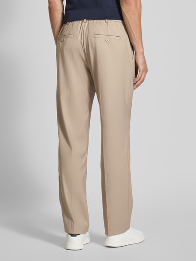 JAKE*S STUDIO MEN Straight Leg Hose mit Bundfalten Khaki 5