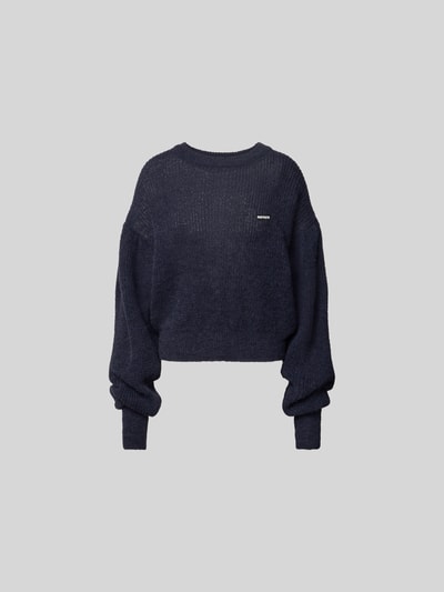 ROTATE Oversized Pullover aus Alpaka-Mix Dunkelblau 2