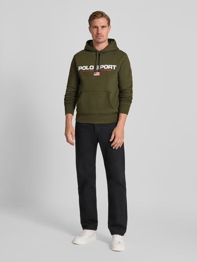 Polo Ralph Lauren Hoodie met labelprint en capuchon Olijfgroen - 1