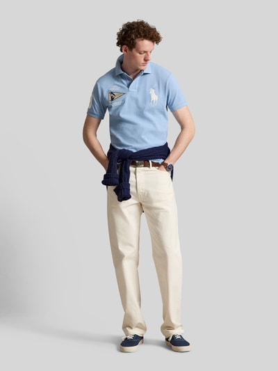 Polo Ralph Lauren Koszulka polo o kroju regular fit z czystej bawełny z haftami Jasnoniebieski 1