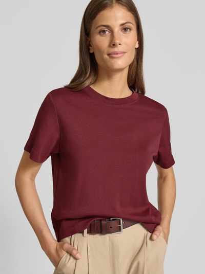 s.Oliver RED LABEL Regular fit T-shirt van puur katoen Bordeaux - 3