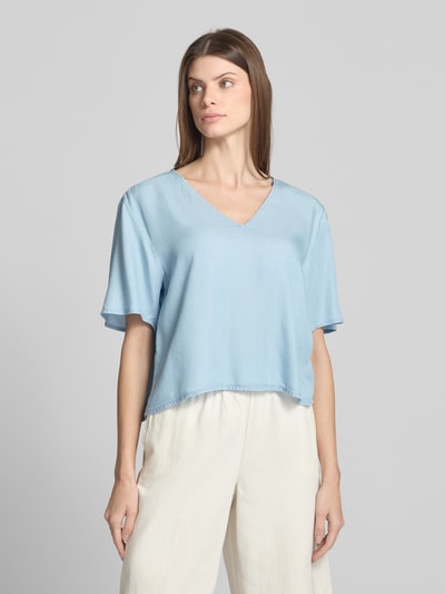 Tom Tailor Denim Loose Fit Blusenshirt aus Lyocell Hellblau 4