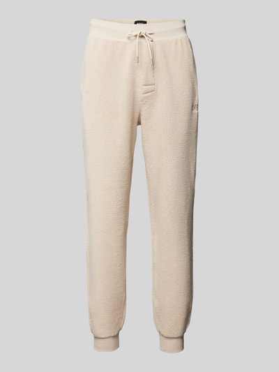 BOSS Regular Fit Sweatpants mit Strukturmuster Modell 'Contemp' Offwhite 1