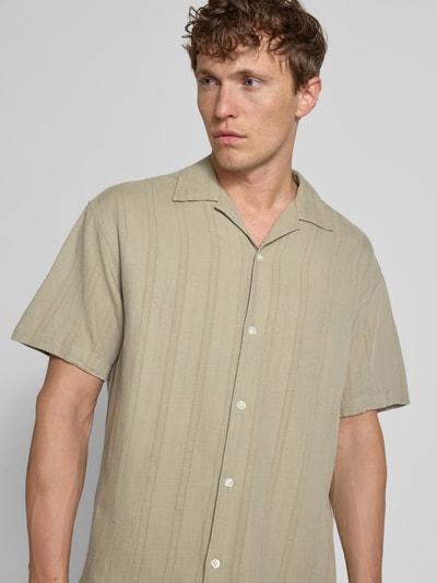 Jack & Jones Premium Regular fit vrijetijdsoverhemd van katoenmix met linnen, model 'MONTANA' Lindegroen - 3