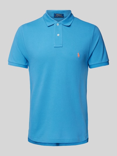 Polo Ralph Lauren Custom Slim Fit Poloshirt mit Label-Stitching Royal 2