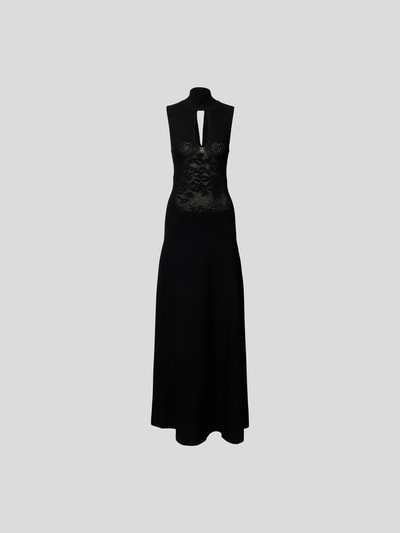 Victoria Beckham Maxikleid mit Lochmuster Black 2