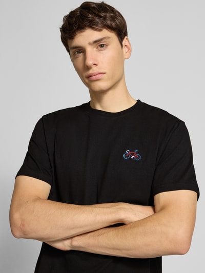 Dedicated T-shirt met motiefstitching Zwart - 3