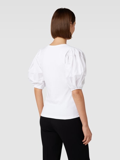 Lauren Ralph Lauren T-shirt met pofmouwen, model 'CAITLEY' Wit - 5