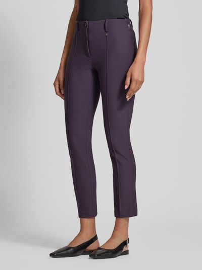 Marc Cain Stoffen broek met verkorte pasvorm Aubergine - 4