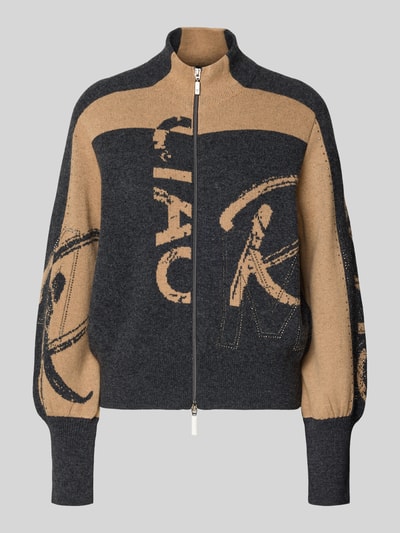 monari Gebreid jack met ritssluiting Antraciet - 2