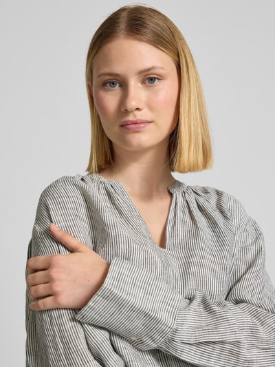 Tommy Hilfiger Relaxed Fit Bluse aus reinem Leinen Marine 3