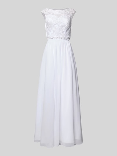 Laona Regular Fit Abendkleid mit floralem Spitzenbesatz Weiss 2