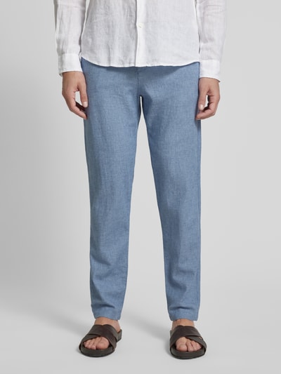 SELECTED HOMME Slim Tapered Fit Hose mit Leinen-Anteil Modell 'BRODY' Hellblau 4
