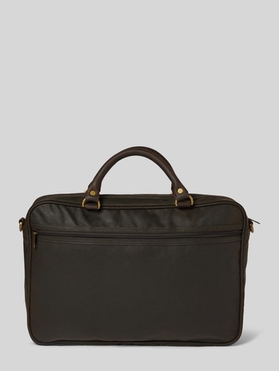 Barbour Laptoptasche aus gewachster Baumwolle Oliv 4