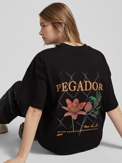 Pegador Oversized T-Shirt mit Motiv- und Label-Print Modell 'MARAMIE' Black 3