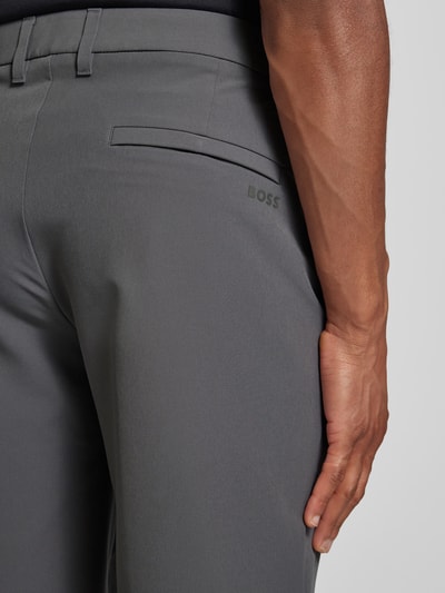 BOSS Green Regular Fit Shorts mit Gürtelschlaufen Modell 'Commuter' Anthrazit 3