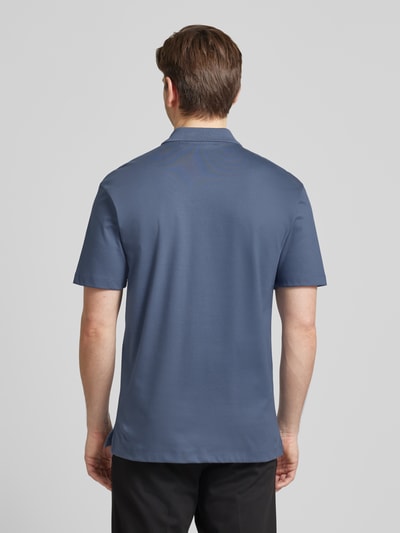 HUGO Regular fit poloshirt met labelbadge, model 'Deabono' Rookblauw - 5