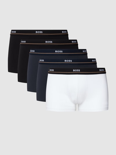 BOSS Boxershort met logo in band in een set van 5 stuks Donkerblauw - 2