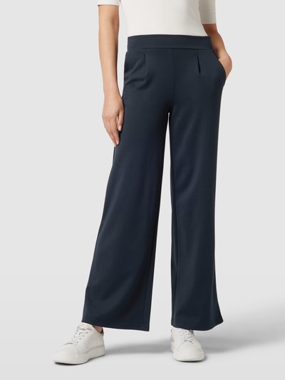 ICHI Broek met wijde pijpen, model 'KATE' Marineblauw - 4