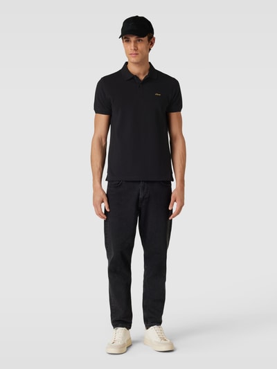 s.Oliver RED LABEL Poloshirt mit Label-Stitching Black 1