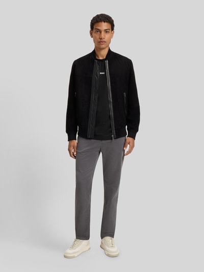 BOSS Orange Regular fit shirt met lange mouwen van katoenmix, model 'CHARK' Zwart - 1