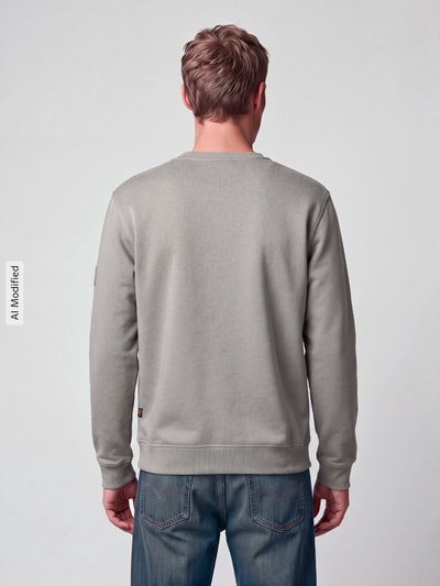 G-Star RAW Sweatshirt mit Ton-in-Ton Logo-Details Hellgrau 5