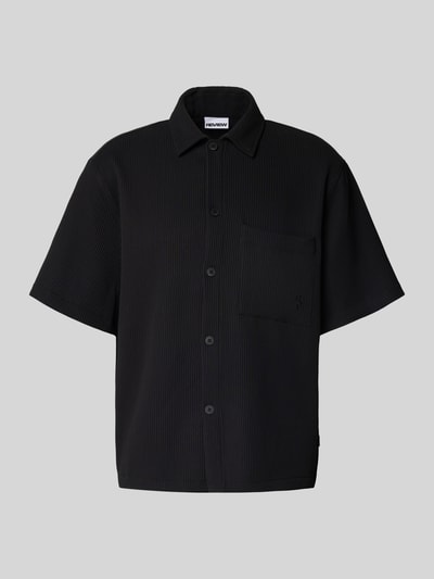 REVIEW Koszula casualowa z listwą guzikową Czarny 2