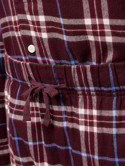 Tommy Hilfiger Relaxed Fit Pyjama-Set aus Baumwoll-Mix Bordeaux 2