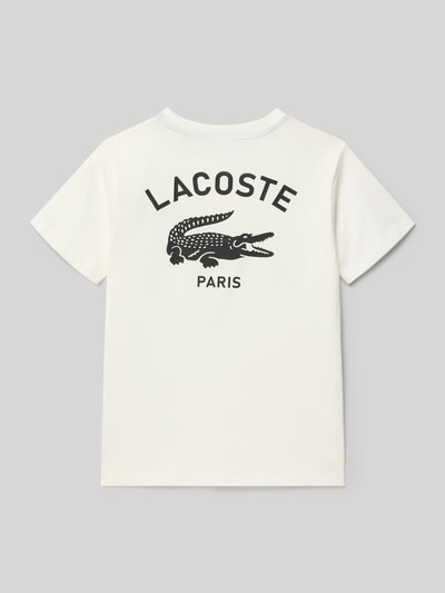 Lacoste Regular Fit T-Shirt aus reiner Baumwolle  Ecru 3