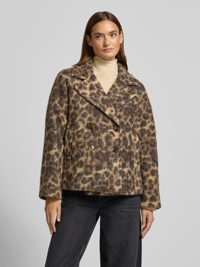 MORE & MORE Regular Fit Jacke aus Woll-Mix mit Reverskragen Camel 4