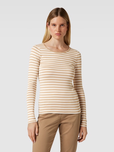 Gant Slim Fit Longsleeve mit Streifenmuster Camel 4