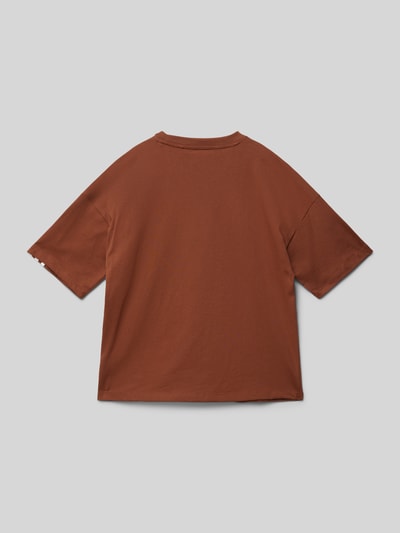 adidas Originals T-shirt met labelprint Cognac - 3