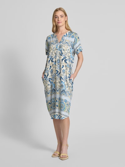 FREE/QUENT Tunikakleid mit Kappärmeln Modell 'Lisa' Hellblau 1