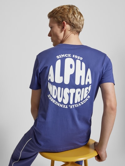 Alpha Industries T-Shirt mit Label-Print Lila 3