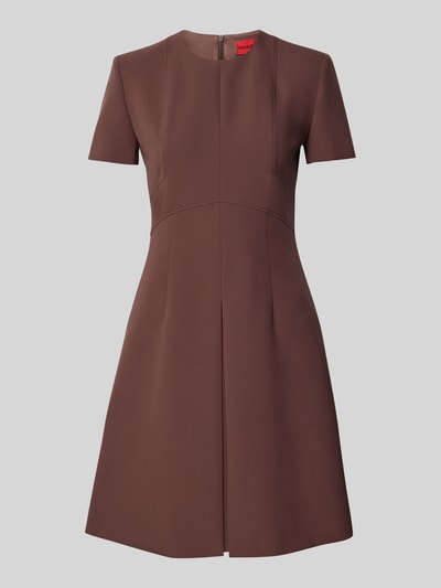 HUGO A-Linien-Kleid mit Viskose-Anteil Modell 'KILAME' Schoko 2