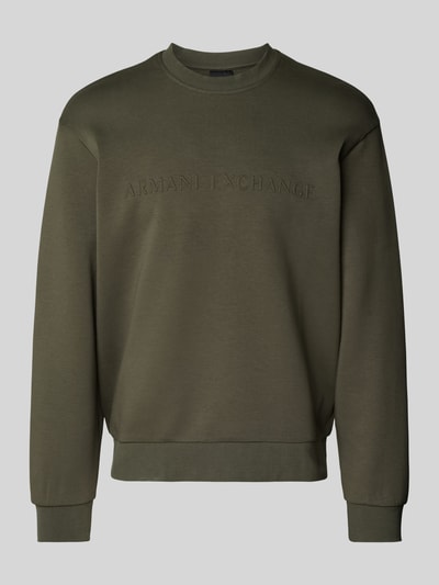 ARMANI EXCHANGE Sweatshirt mit Label-Detail Oliv 2