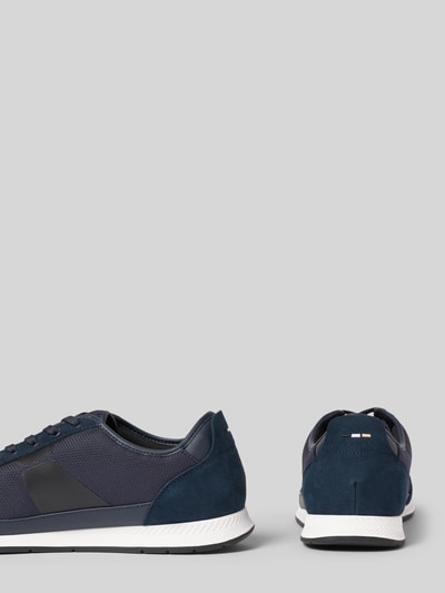 BOSS Sneakersy w niskim kroju z obszyciem ze skóry model 'Nitan' Granatowy 2