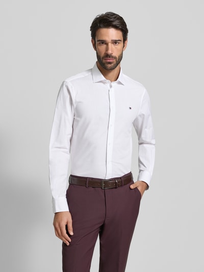 Tommy Hilfiger Tailored Slim fit zakelijk overhemd van puur katoen Wit - 4