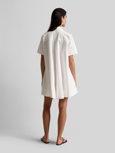 Polo Ralph Lauren Ausgestelltes Kleid aus reiner Baumwolle mit Logo-Stitching Weiss 5