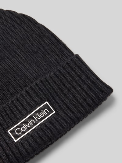 CK Calvin Klein Gebreide muts met kasjmier en labelpatch  - 2