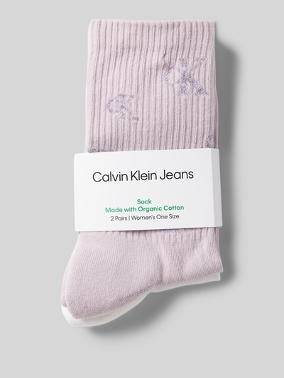 Calvin Klein Jeans Socken mit elastischem Rippenbündchen im 2er-Pack Lila 3